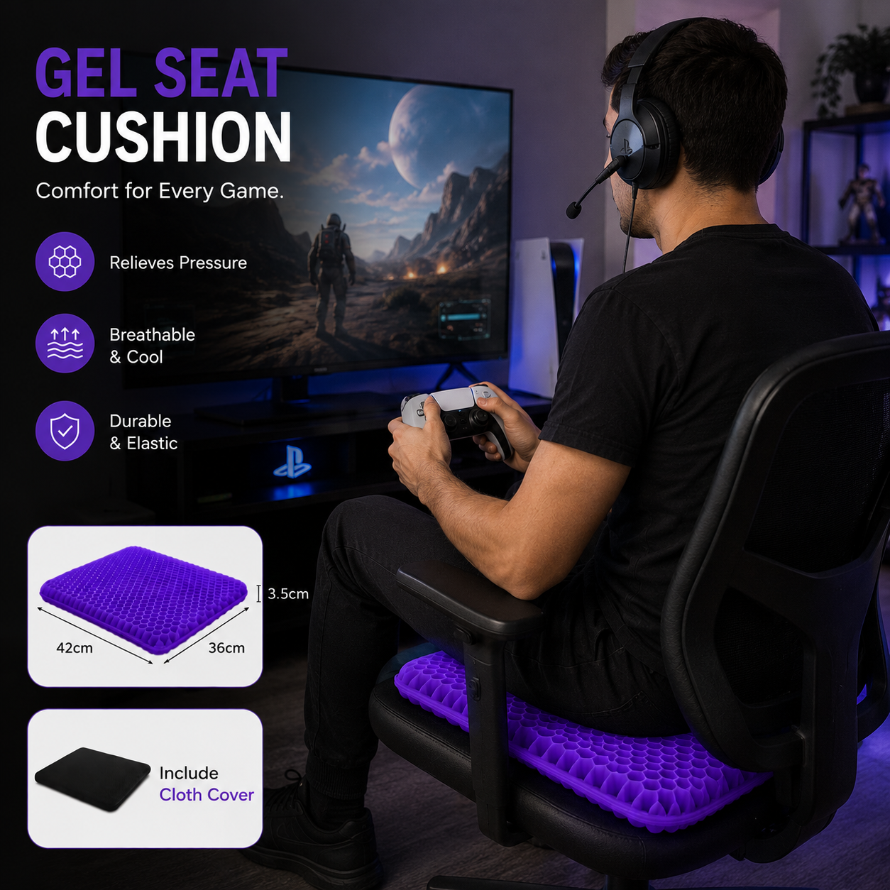 STAR NEXT Gel Seat Cushion
