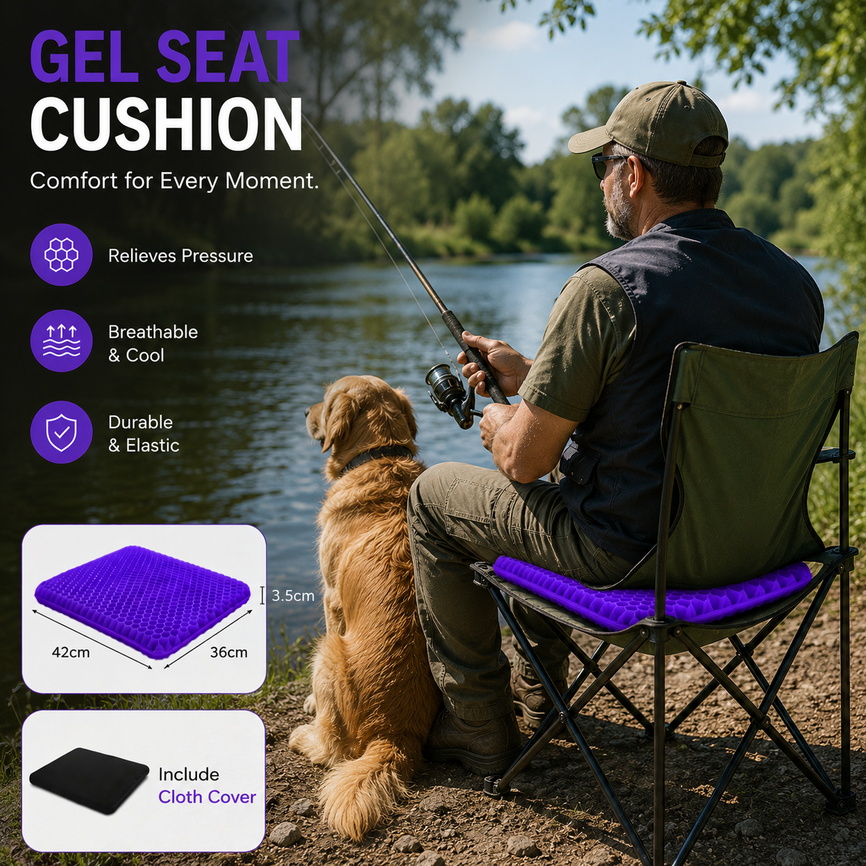 STAR NEXT Gel Seat Cushion