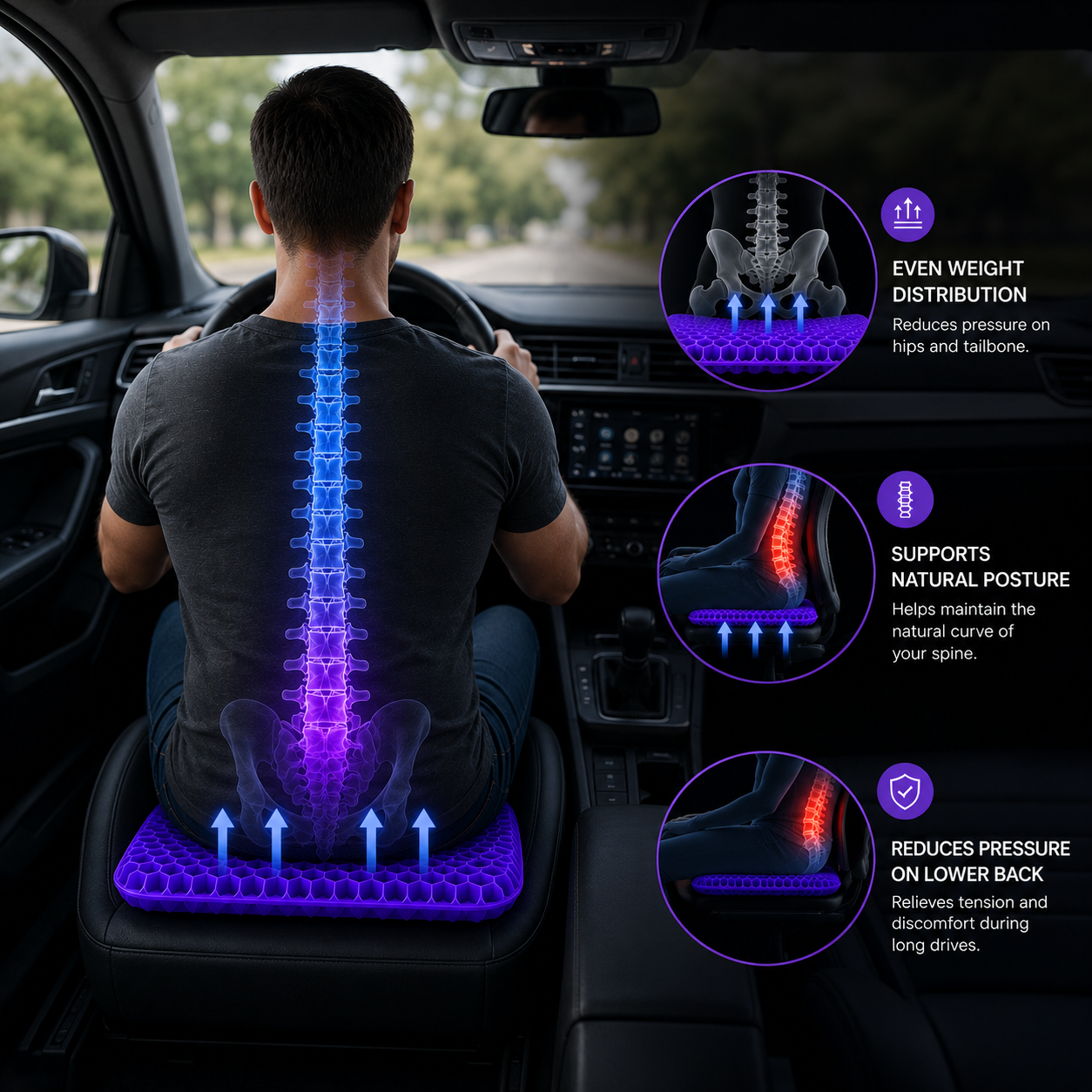 STAR NEXT Gel Seat Cushion